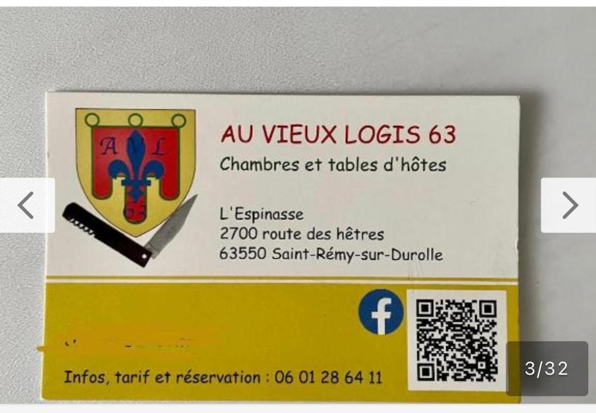 Au Vieux Logis 63 Bed and Breakfast Saint-Rémy-sur-Durolle Εξωτερικό φωτογραφία