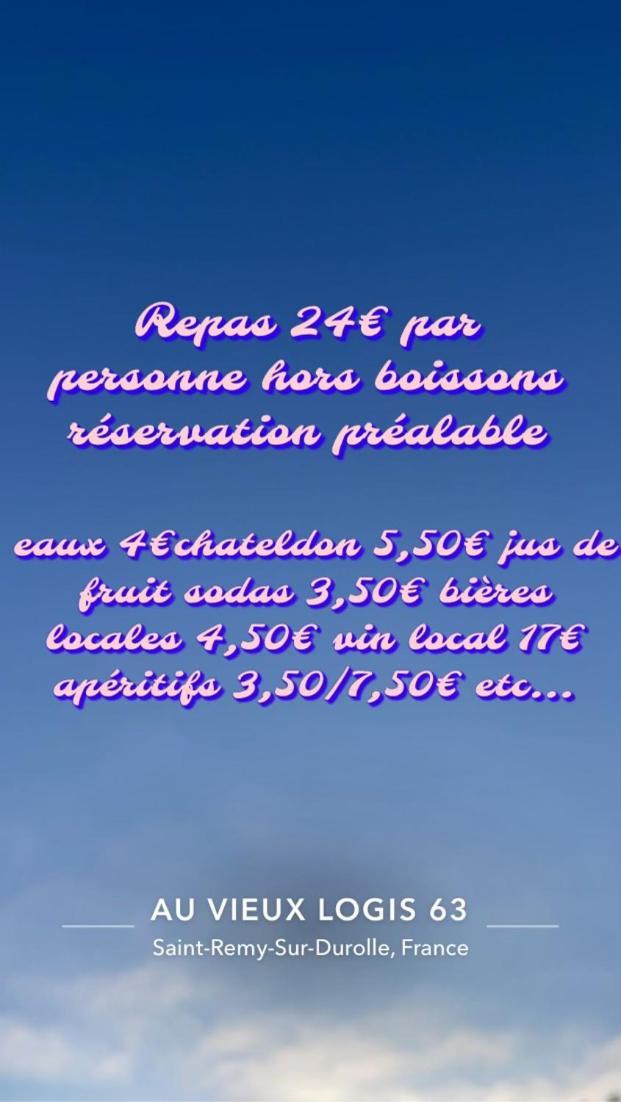 Au Vieux Logis 63 Bed and Breakfast Saint-Rémy-sur-Durolle Εξωτερικό φωτογραφία